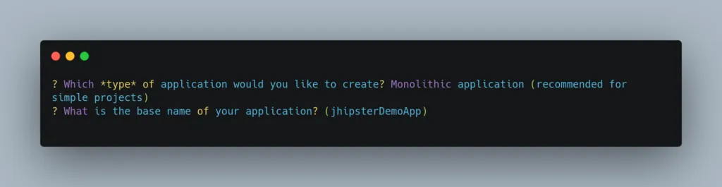 Jhipster Name Application